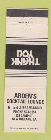 Matchbook Cover - Arden's Cocktail Lounge New Orleans LA