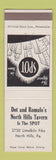 Matchbook Cover - Don and Romulo's North Hills Tavern PA