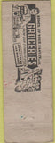 Matchbook Cover - Cliff Adams Grocery Minneapolis MN WORN