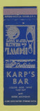 Matchbook Cover - Karp's Bar Reese MI