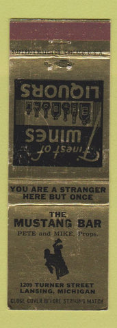 Matchbook Cover - Mustang Bar Lansing MI