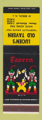 Matchbook Cover - Lucien's Old Tavern Berlin NJ