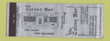 Matchbook Cover - Colony Bar Cleveland OH
