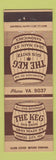 Matchbook Cover - The Keg Kansas City MO Budweiser Beer