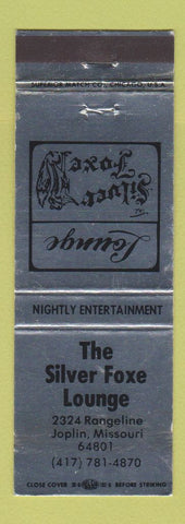 Matchbook Cover - Silver Foxe Lounge Joplin MO