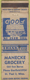 Matchbook Cover - Manecke Grocery ST Paul MN WORN