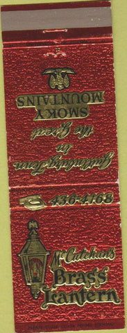 Matchbook Cover - McCutchan's Brass Lantern Gatlinburg TN