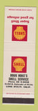 Matchbook Cover - Doug Koke's Shell oil gas Long Beach CA
