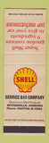 Matchbook Cover - Service Shell oil gas Wytheville VA