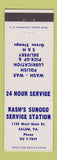 Matchbook Cover - Rash's Sunoco oil gas Salem VA