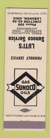 Matchbook Cover - Luti's Sunoco oil gas Lebanon OH