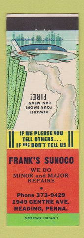 Matchbook Cover - Frank's Sunoco oil gas Reading PA