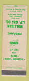 Matchbook Cover - Mulligan LP Sunoco oil gas Fremont OH