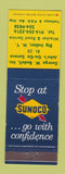 Matchbook Cover - Sunoco oil gas George Bedell Big Indian NY