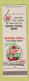 Matchbook Cover - Koehn Texaco oil gas Perryton TX