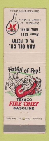 Matchbook Cover - Texaco oil gas Ada MN