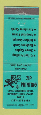 Matchbook Cover - Zip Printing Beverly Hills CA