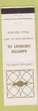Matchbook Cover - Harpster Chevrolet Warriors Mark PA