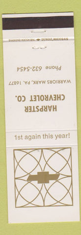 Matchbook Cover - Harpster Chevrolet Warriors Mark PA