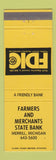Matchbook Cover - Farmers and Merchants State Bank Merrill MI