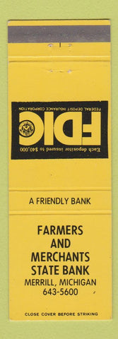 Matchbook Cover - Farmers and Merchants State Bank Merrill MI