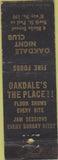 Matchbook Cover - Oakdale Night Club St Paul MN WORN