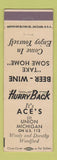 Matchbook Cover - Ace's Liquor Union MI