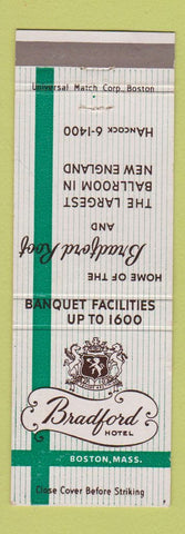 Matchbook Cover - Bradford Hotel Boston MA