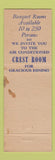Matchbook Cover - Hotel Lenox Boston MA
