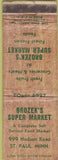 Matchbook Cover - Brozek's Super Market ST Paul MN WORN