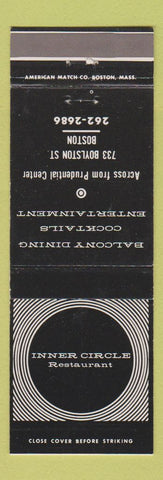 Matchbook Cover - Inner Circle Restaurant Boston MA