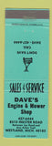 Matchbook Cover - Dale's Engine Lawn Mower Shop Westland MI