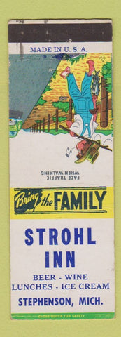 Matchbook Cover - Strohl Inn Stephenson MI