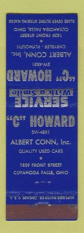 Matchbook Cover - Albert Conn Chrysler Plymouth Cuyahoga Falls OH