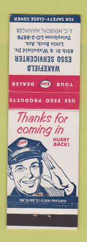 Matchbook Cover - Esso oil gas Wakefield Little Rock AR
