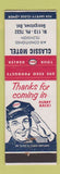 Matchbook Cover - Esso oil gas Classic Motel Georgetown DE