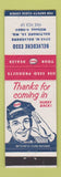 Matchbook Cover - Esso oil gas Belvedere Baltimore MD