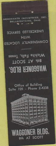 Matchbook Cover - Waggoner Building Wichita Falls TX Merchants