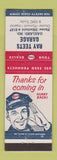 Matchbook Cover - Esso oil gas Ray Teets Garage Oakland MD