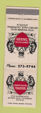 Matchbook Cover - Hamburger Tavern Beverly Hills CA