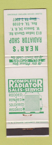 Matchbook Cover - Near's Radiator Shop West Seneca NY