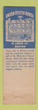Matchbook Cover - Union Oyster House Boston MA