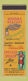 Matchbook Cover - Checker Smoker Restaurant Boston MA girlie
