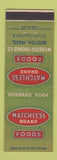 Matchbook Cover - Matchless Brand Foods Webster Thomas Boston MA