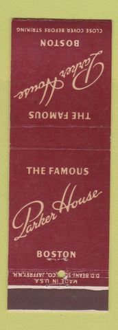 Matchbook Cover - Parker House Boston MA DD Bean