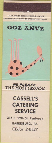 Matchbook Cover - Cassell's Catering Harrisburg PA
