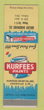 Matchbook Cover - Kurfees Paints Shelby Hardware Sidney OH