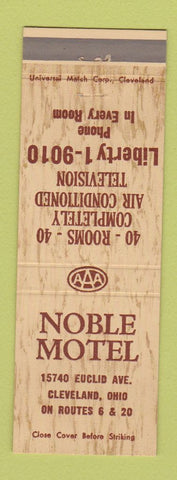 Matchbook Cover - Noble Motel Cleveland OH