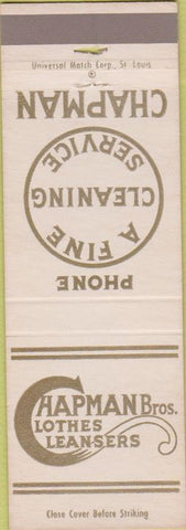 Matchbook Cover - Chapman Bros Clothes Cleaners cleaing
