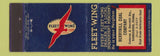 Matchbook Cover - Fleet Wing oil gas Berryhill Harrisburg PA